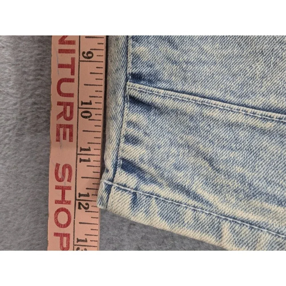 Southpole Denim Biker Shorts Mens 38 Blue Light Wash Slim Fit Moto Distressed